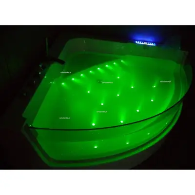 Wanna z hydromasażem C-3131 LED ZEWNĘTRZNY narożna 150cmx150cmx59cm chromoterapia