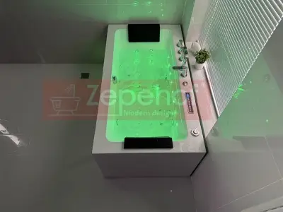 Wanna z hydromasażem LS-4420 150cmx75cmx58cm chromoterapia podgrzewacz