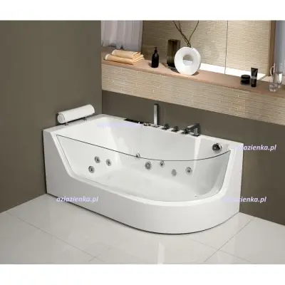 Wanna z hydromasażem C-3132 prostokątna 150cmx75cmx59cm prawa