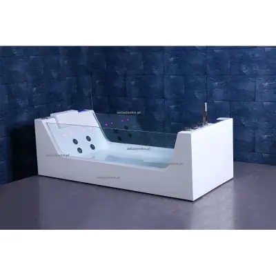 Wanna z hydromasażem C-3210 prostokątna 180cmx80cmx58cm+podgrzewacz