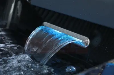 Czarna wanna z hydromasażem EBB-D871 prostokątna 180cmx100cmx65cm DYSZE OBROTOWE, MASAŻ KARKU, WODOSPADY, PILOT