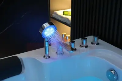Wanna z hydromasażem K-700 dla 2-óch osób prostokątna 180cmx120cmx65cm DYSZE LEDOWE, PILOT