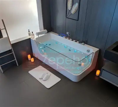 Wanna z hydromasażem C-503 PRAWA prostokątna 170cmx80cmx59cm