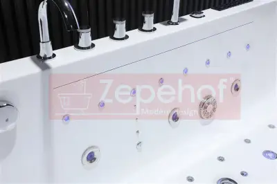 Wanna z hydromasażem EB-414 prostokątna 170cmx75cmx62cm z podgrzewaczem+pilot