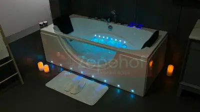 Wanna z hydromasażem C-510 prostokątna 170cmx80cmx59cm chromoterapia