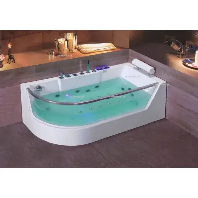 Wanna z hydromasażem CLF-3132 prostokątna 150cmx75cmx59cm lewa