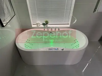 Wanna z hydromasażem LS-4480 170cmx80cmx58cm chromoterapia podgrzewacz