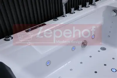 Wanna z hydromasażem EB-D874 prostokątna 184cmx120cmx68cm 2 osobowa, WODOSPADY, MASAŻ KARKU, PILOT