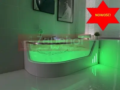 Wanna z hydromasażem CLF-3132 prostokątna 150cmx75cmx59cm lewa
