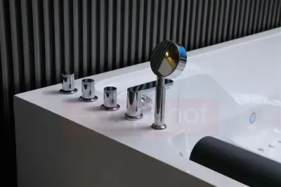 Wanna z hydromasażem K-700 dla 2-óch osób prostokątna 180cmx120cmx65cm DYSZE LEDOWE, PILOT
