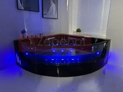 Wanna z hydromasażem CN-3131 LED ZEWNĘTRZNY narożna 150cmx150cmx59cm z podgrzewaczem