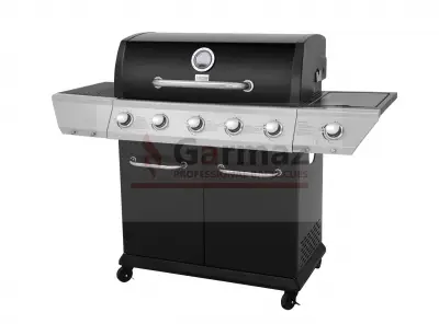 Grill gazowy Garmaz Premium Line 17,2kW 5+1 palników E70J61J25-SB pokrętła LED