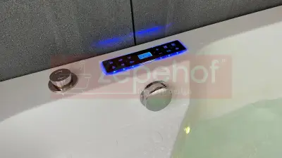 Wanna z hydromasażem C-487 narożna 150cmx150cmx58cm chromoterapia podgrzewacz
