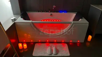 Wanna z hydromasażem C-510 prostokątna 170cmx80cmx59cm chromoterapia