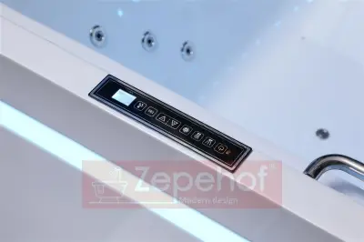 Wanna z hydromasażem EB-D873 PRAWA prostokątna 185cmx120cmx65cm 2 DYSZE OBROTOWE, MASAŻ KARKU, WODOSPADY, PILOT