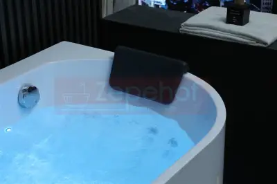 Wanna z hydromasażem EB-802 prostokątna 150cmx75cmx61cm DYSZE OBROTOWE, WODOSPADY, PILOT