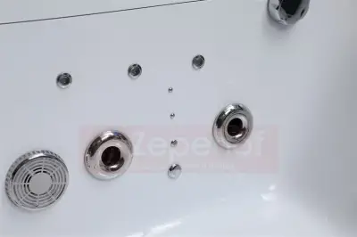 Wanna z hydromasażem EB-7065 prostokątna 180cmx120cmx59cm DYSZE OBROTOWE NA PLECY, WODOSPAD, PILOT
