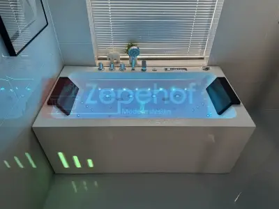 Wanna z hydromasażem LS-4420 150cmx75cmx58cm chromoterapia podgrzewacz
