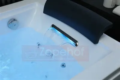 Wanna z hydromasażem BC-602 prostokątna 180cmx90cmx66cm DYSZE OBROTOWE, MASAŻ KARKU, WODOSPADY, PILOT