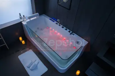 Wanna z hydromasażem C-503 PRAWA prostokątna 170cmx80cmx59cm