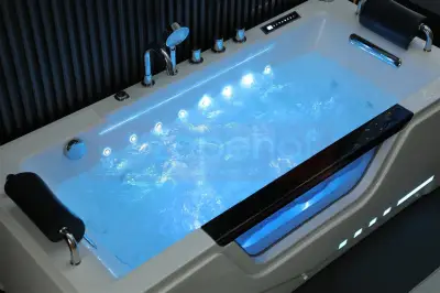 Wirujące dysze Wanna z hydromasażem BC-638B prostokątna 180cmx80cmx73cm z podgrzewaczem+pilot