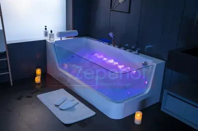 Wanna z hydromasażem C-503 PRAWA prostokątna 170cmx80cmx59cm