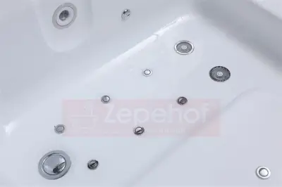 Wanna z hydromasażem K-700 dla 2-óch osób prostokątna 180cmx120cmx65cm DYSZE LEDOWE, PILOT