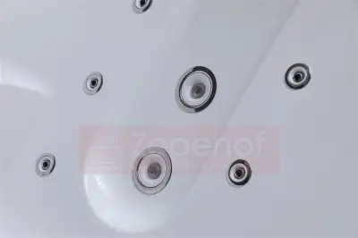 Wanna z hydromasażem K-700 dla 2-óch osób prostokątna 180cmx120cmx65cm DYSZE LEDOWE, PILOT