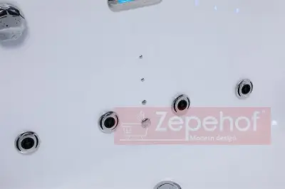 Wanna z hydromasażem EB-D873 LEWA prostokątna 185cmx120cmx65cm 2 DYSZE OBROTOWE, MASAŻ KARKU, WODOSPADY, PILOT