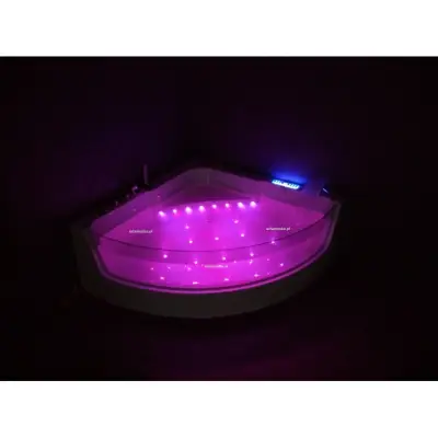 Wanna z hydromasażem C-3131 LED ZEWNĘTRZNY narożna 150cmx150cmx59cm chromoterapia