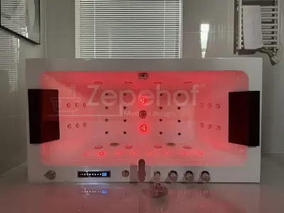 Wanna z hydromasażem LS-4420 150cmx80cmx58cm chromoterapia podgrzewacz