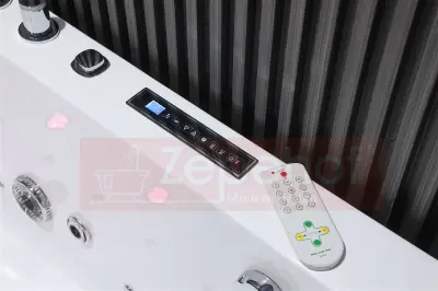 Wanna z hydromasażem EB-7066 BB Weiß 2+2 prostokątna 180cmx120cmx59cm DYSZE OBROTOWE