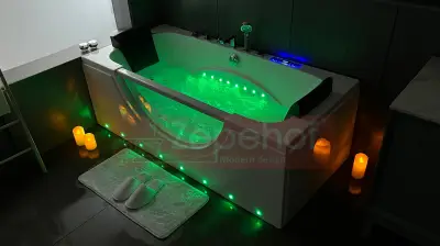 Wanna z hydromasażem C-510 prostokątna 170cmx80cmx59cm chromoterapia