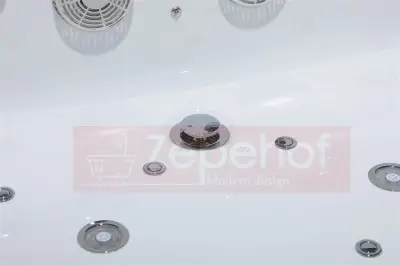 Wirujące dysze Wanna z hydromasażem EB-7066 B prostokątna 180cmx120cmx59cm Wodospad LED x 2+Ambiente z podgrzewaczem+pilot