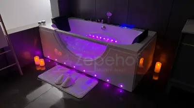 Wanna z hydromasażem C-510 prostokątna 170cmx80cmx59cm chromoterapia