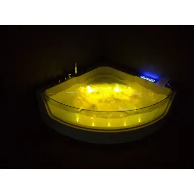 Wanna z hydromasażem C-3131 LED ZEWNĘTRZNY narożna 150cmx150cmx59cm chromoterapia