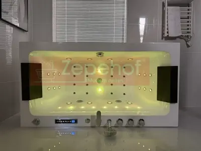 Wanna z hydromasażem LS-4420 150cmx75cmx58cm chromoterapia podgrzewacz