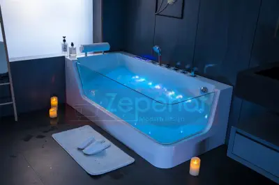 Wanna z hydromasażem C-503 PRAWA prostokątna 170cmx80cmx59cm