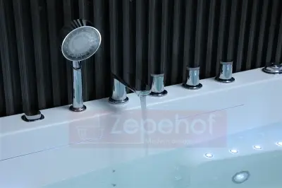 Wanna z hydromasażem EB-869 prostokątna 180cmx88cmx65cm DYSZE LEDOWE, PILOT