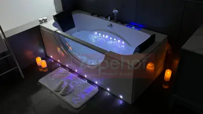 Wanna z hydromasażem C-510 prostokątna 170cmx80cmx59cm chromoterapia