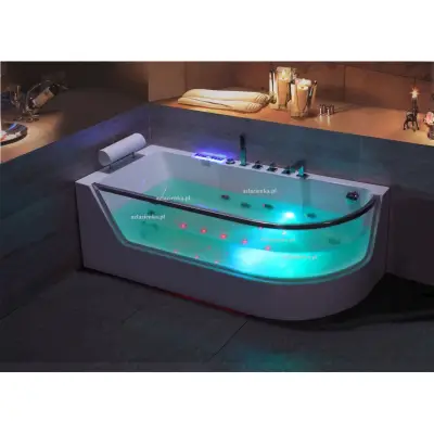 Wanna z hydromasażem CLF-3133 prostokątna 170cmx80cmx59cm prawa