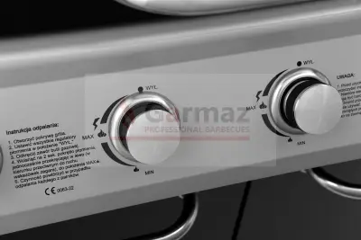 Grill gazowy Garmaz Premium Line 17,2kW 5+1 palników E70J61J25-SB pokrętła LED