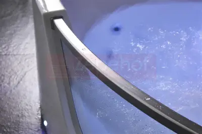 Wanna z hydromasażem LS-3320 narożna 140cmx140cmx59cm chromoterapia z podgrzewaczem