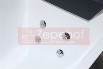 Wanna z hydromasażem EB-414 prostokątna 170cmx75cmx62cm z podgrzewaczem+pilot