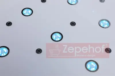 Wanna z hydromasażem EB-D873 LEWA prostokątna 185cmx120cmx65cm 2 DYSZE OBROTOWE, MASAŻ KARKU, WODOSPADY, PILOT