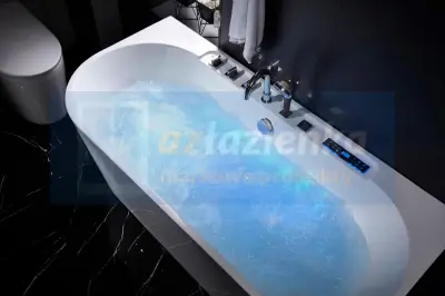 Wanna z hydromasażem LS-4470 170cmx80cmx58cm chromoterapia podgrzewacz