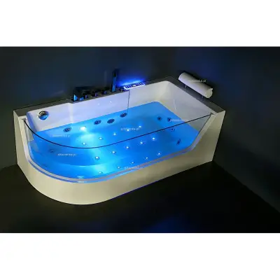 Wanna z hydromasażem CL-3132 prostokątna 150cmx75cmx59cm lewa