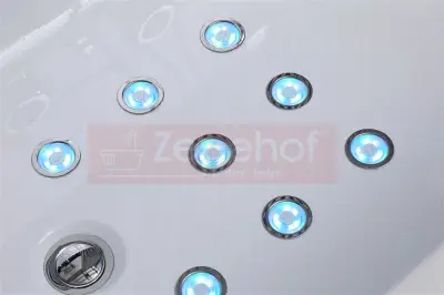 Wanna z hydromasażem EB-802 prostokątna 150cmx75cmx61cm DYSZE OBROTOWE, WODOSPADY, PILOT