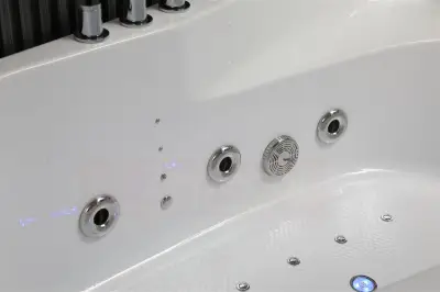 Wanna z hydromasażem EB-101 L LEWA  prostokątna 170cmx101cmx63cm  DYSZE OBROTOWE, PILOT