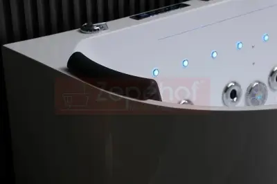 Wanna z hydromasażem EB-802 prostokątna 170cmx80cmx61cm DYSZE OBROTOWE, WODOSPADY, PILOT